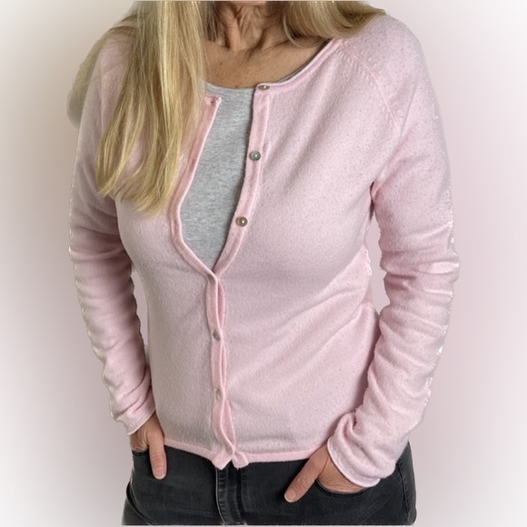 Vintage Bill Blass baby pink button cardigan - Picture 1 of 15